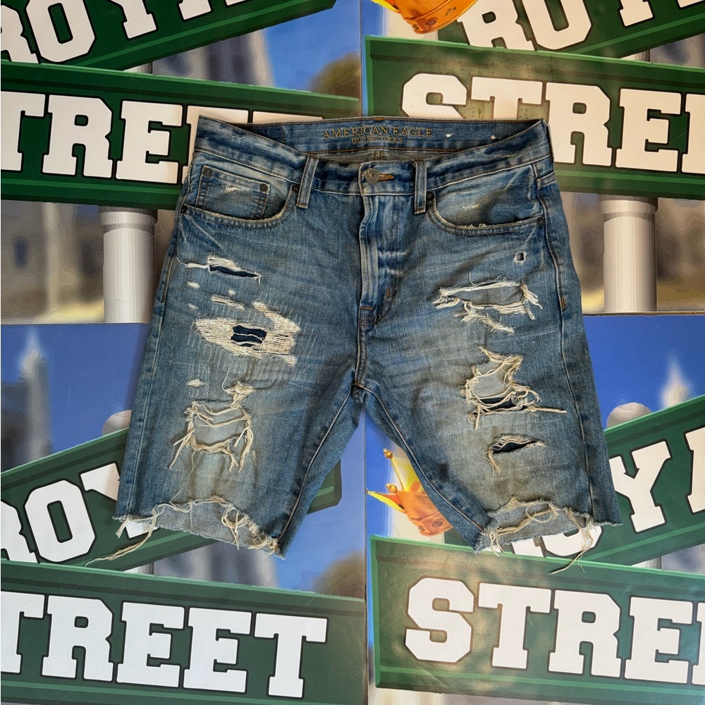 American eagle ripped jeans shorts
